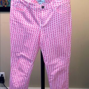 Vineyard Vines Pink and White Scallop Printed Jean